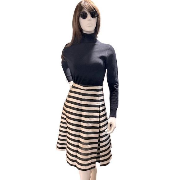 Halogen Dresses & Skirts - Halogen Pleated Midi Striped Skirt